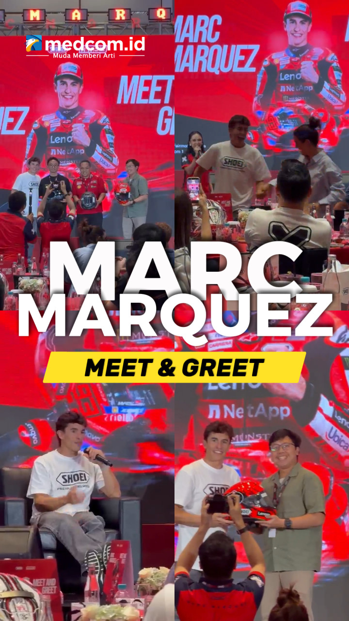 Jelang Balapan di Mandalika, Marc Marquez Seru-seruan Bareng Fans di Jakarta