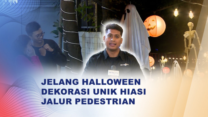 Dekorasi Halloween Hiasi Pedestrian Sudirman, Jadi Spot Foto Gratis