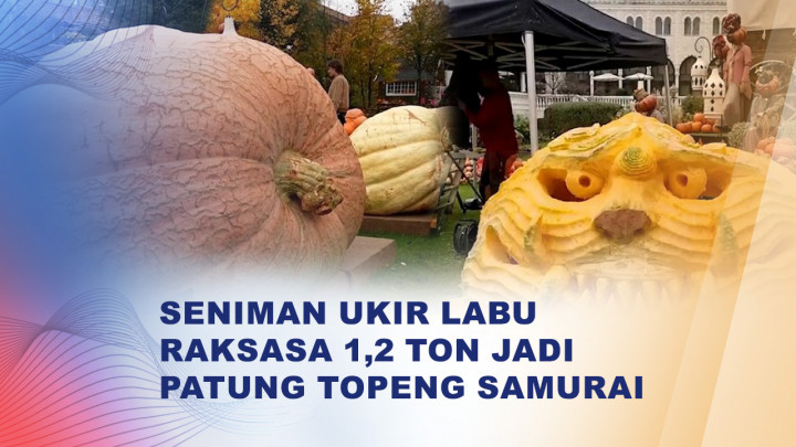 Intip Aksi Seniman Ukir Labu Raksasa untuk Halloween di Denmark