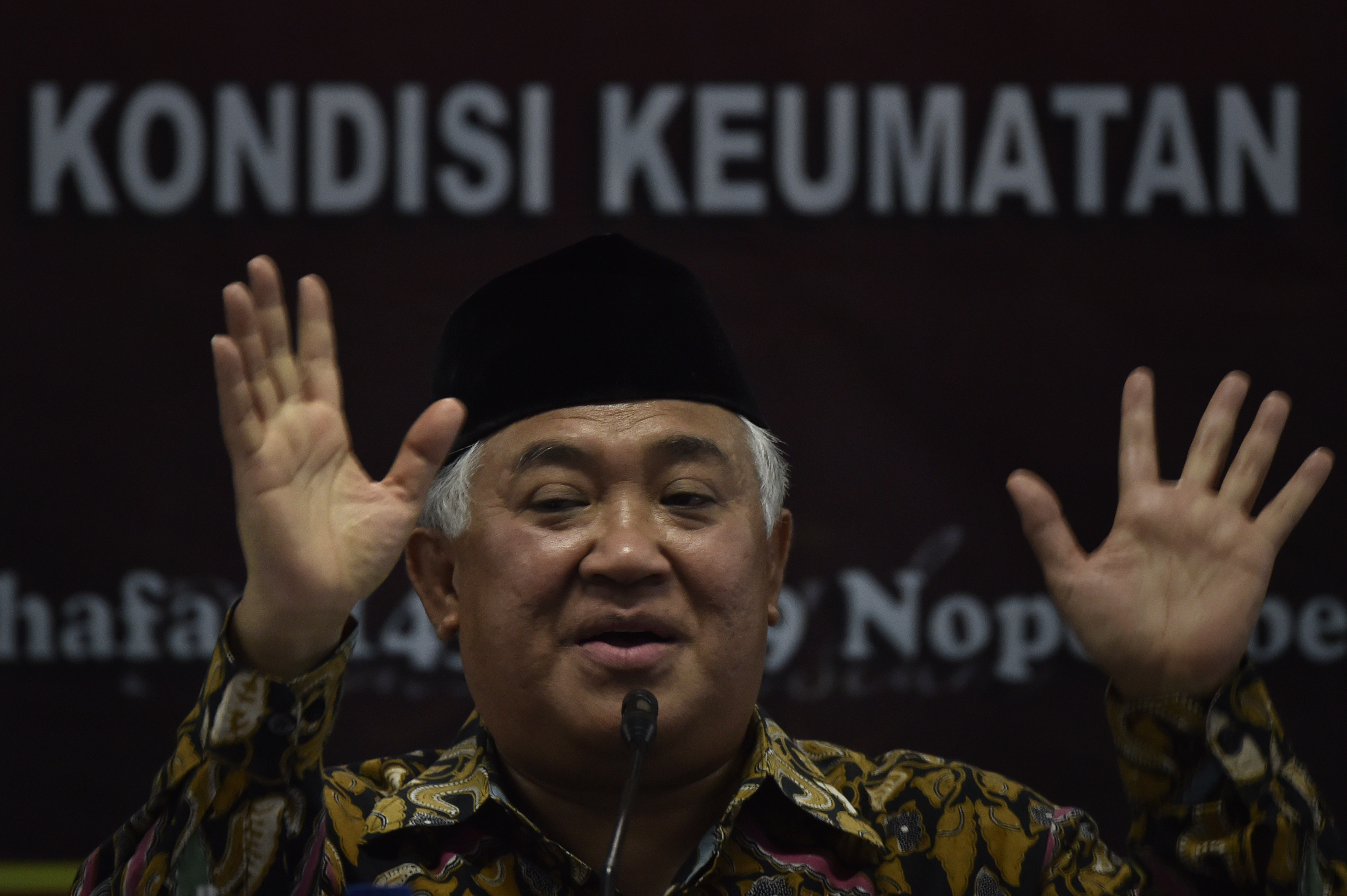 Din Syamsuddin: Keputusan Trump Mematikan Proses Perdamaian
