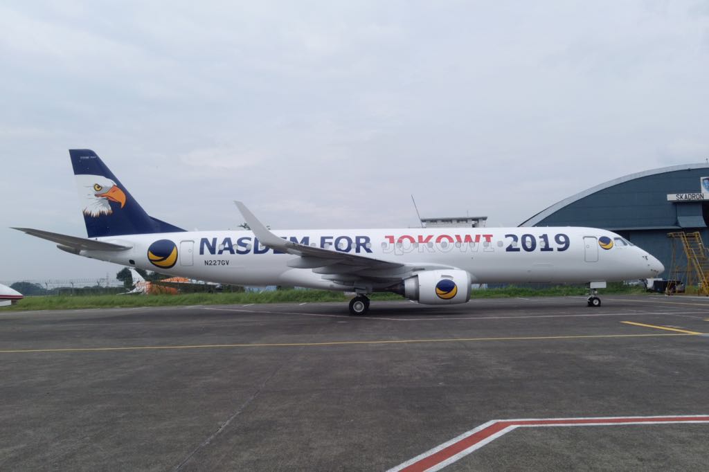 Pesawat NasDem for Jokowi 2019 Siap Ramaikan Pilpres