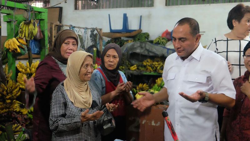 Sambangi Pasar Petisah, Pedagang Terkejut Didatangi Edy Rahmayadi