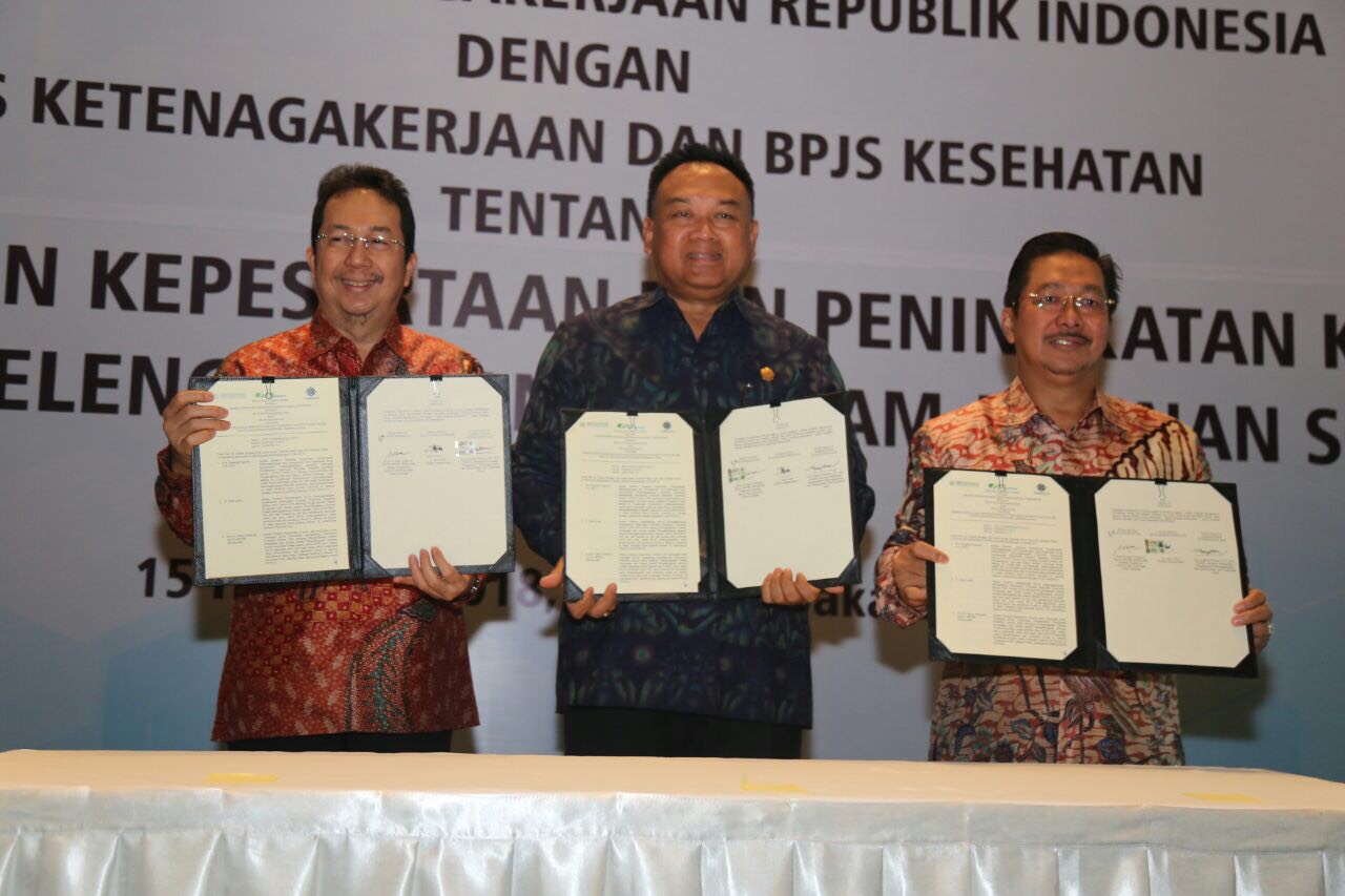 Kemenaker dan BPJS Tandatangani PKS untuk Tingkatkan Sinergitas