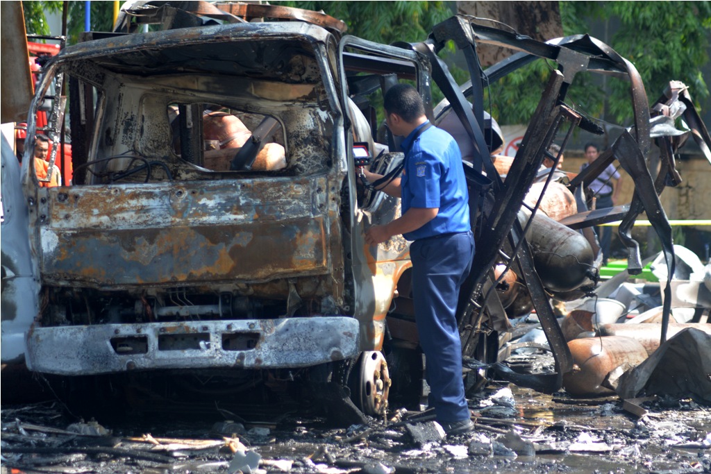 Polisi Periksa Saksi Kebakaran SPBU Brebek