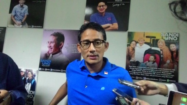 Sandi Bantah Selisih Paham DP Nol Rupiah dengan Anies