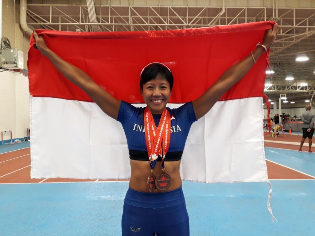 Dedeh Erawati Raih Dua Emas di Canadian Master Athletics 2018