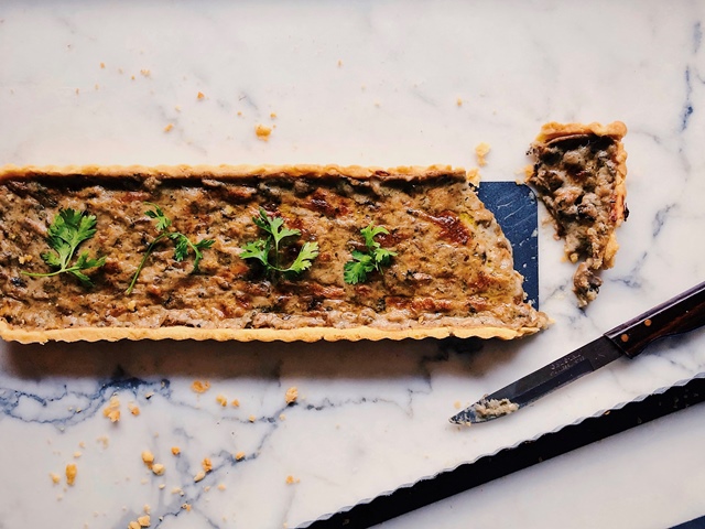 Resep Mushroom dan Clam Tart