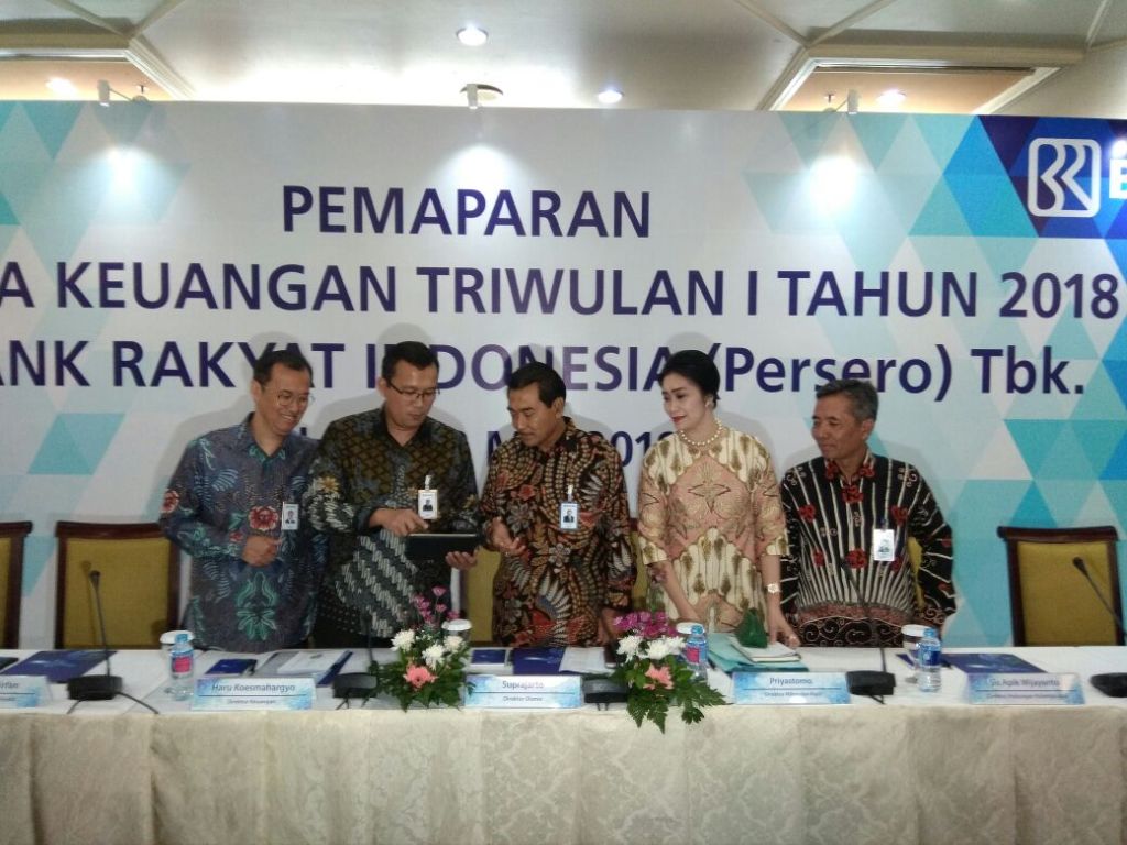 BRI Raih Laba Bersih Rp7,42 Triliun di Kuartal I-2018