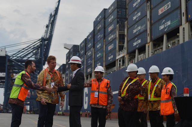 Jokowi Lepas Ekspor di Pelabuhan Tanjung Priok