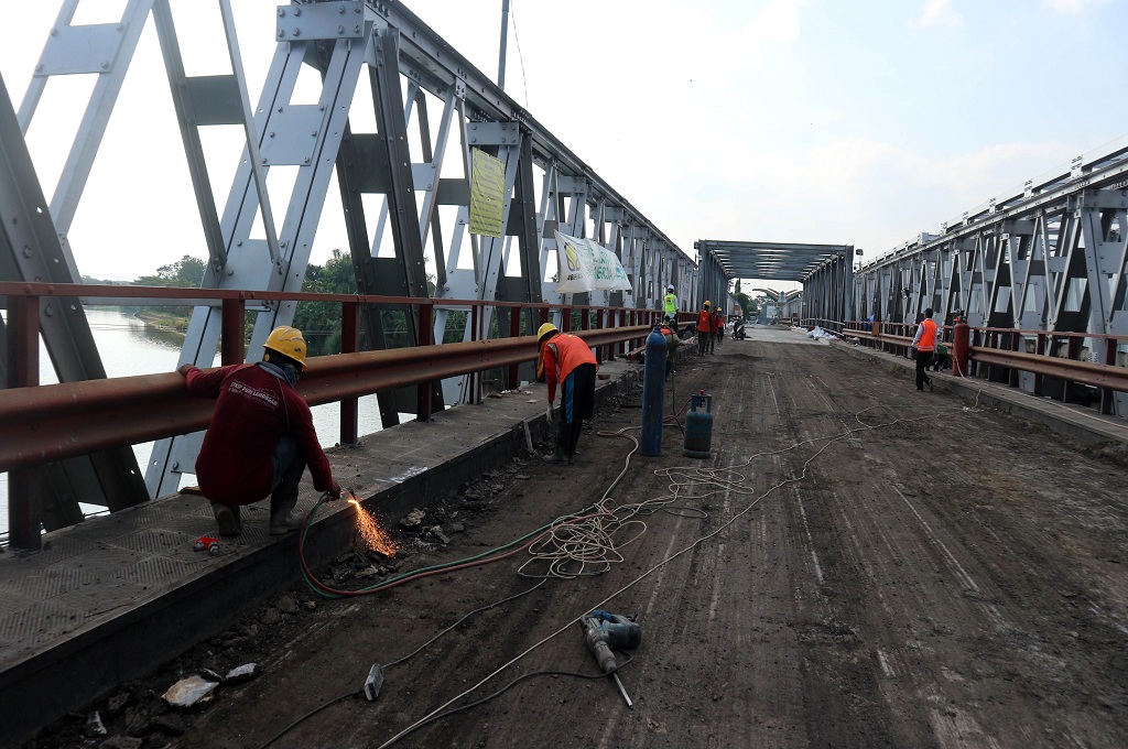 Uji Coba Jembatan Widang belum Dapat Dilakukan