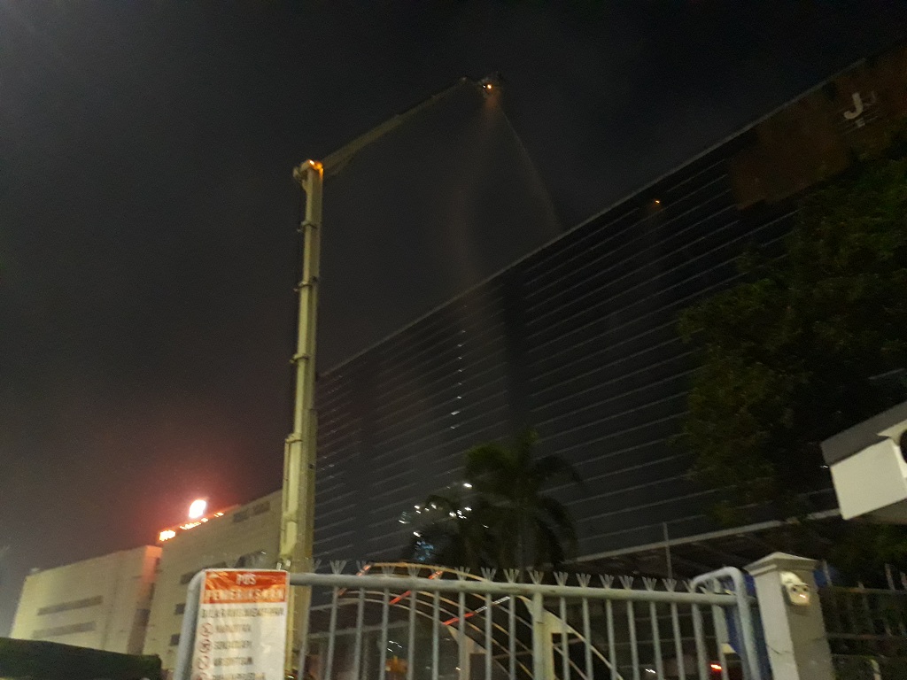 Gedung yang terbakar di Area PRJ Masih dalam Pembangunan