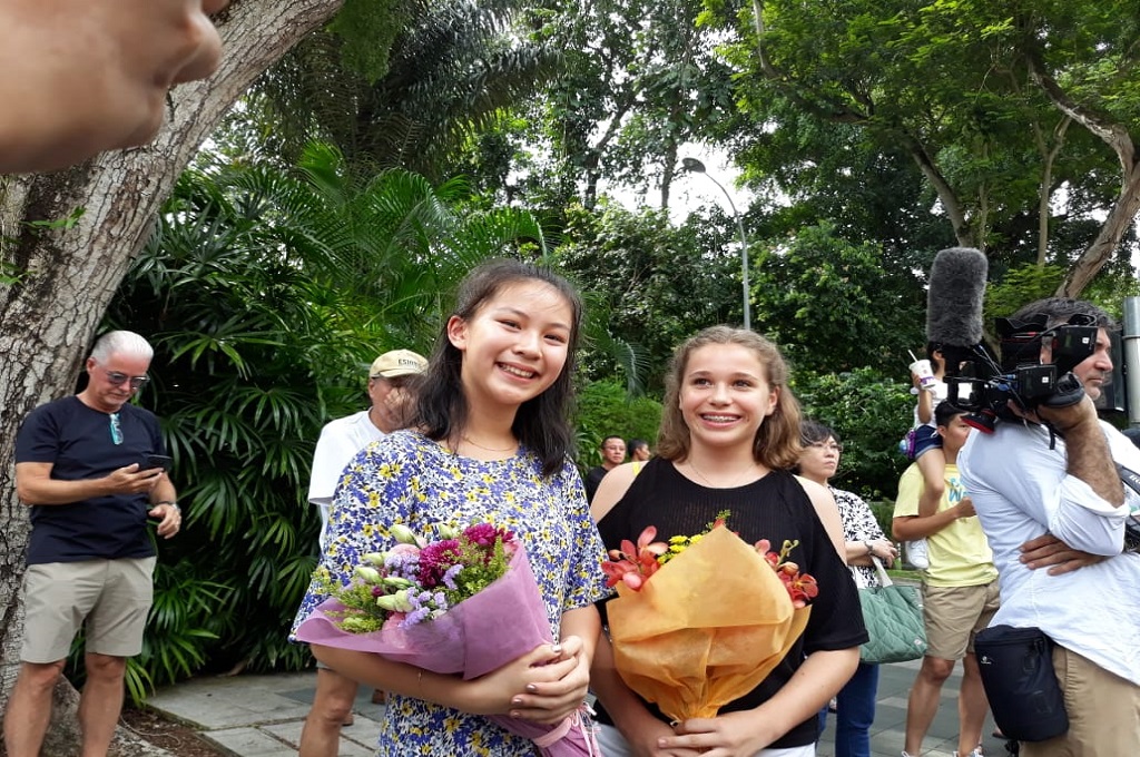 Bunga Perdamaian Pelajar Singapura untuk Kim Jong-un