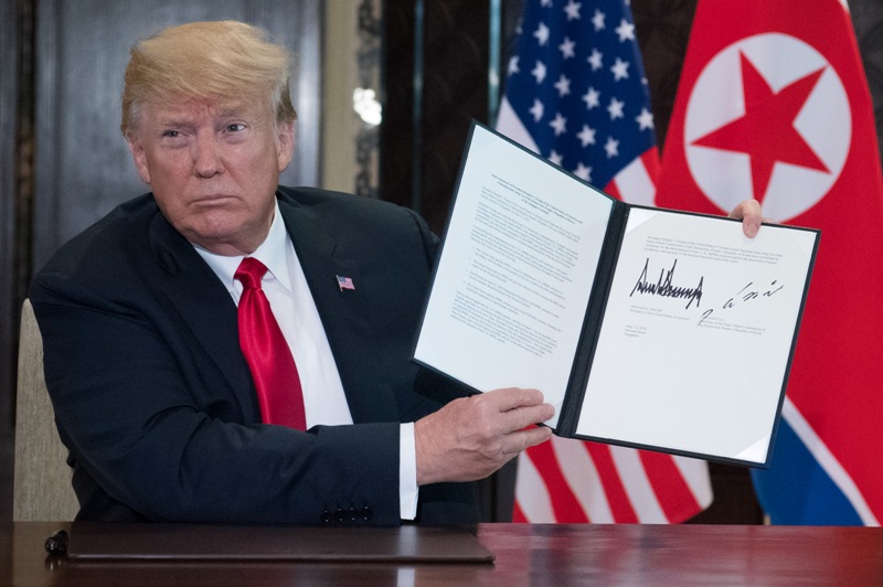 Dokumen Tanda Berakhirnya Pertemuan Trump-Kim Jong-un