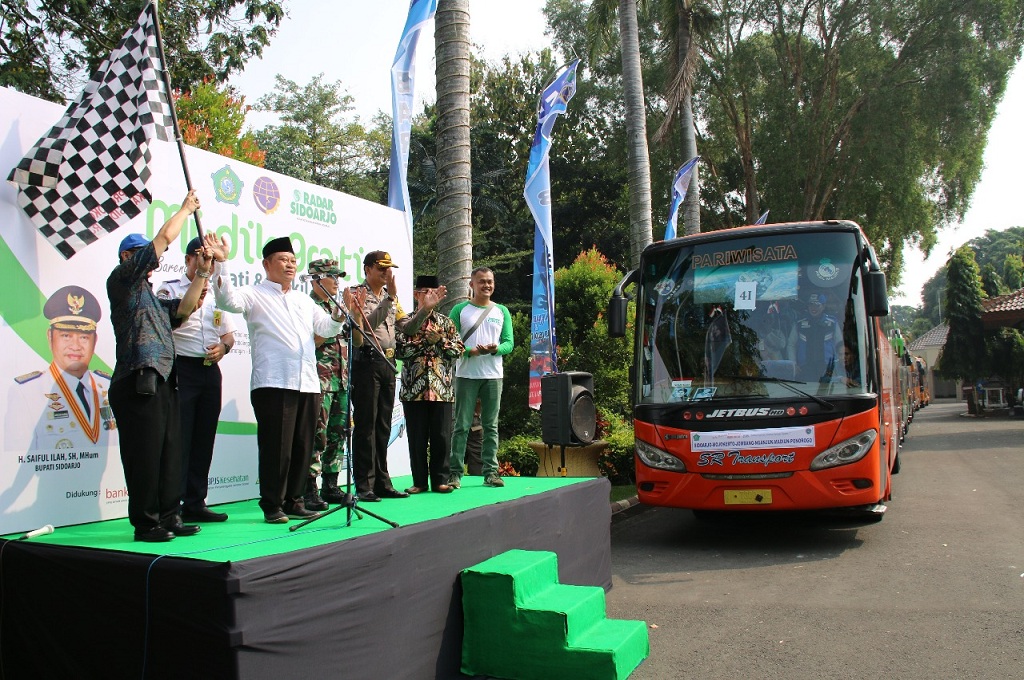 Ribuan Warga Manfaatkan Program Mudik Gratis di Sidoarjo