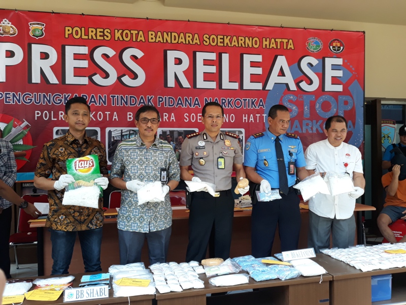 Polres Bandara Soetta Ungkap 21 Kg Sabu Antar Provinsi