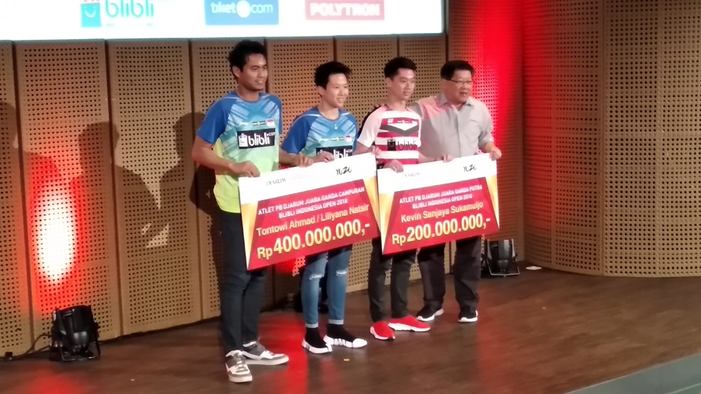 Pemenang Indonesia Open 2018 Diguyur Bonus