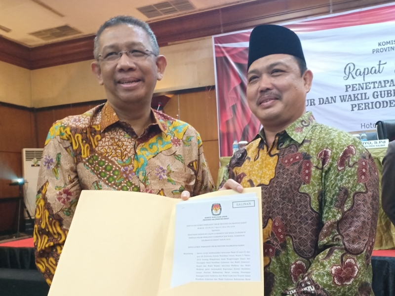 Sutarmidji-Ria Norsan Sah Menangkan Pilgub Kalbar