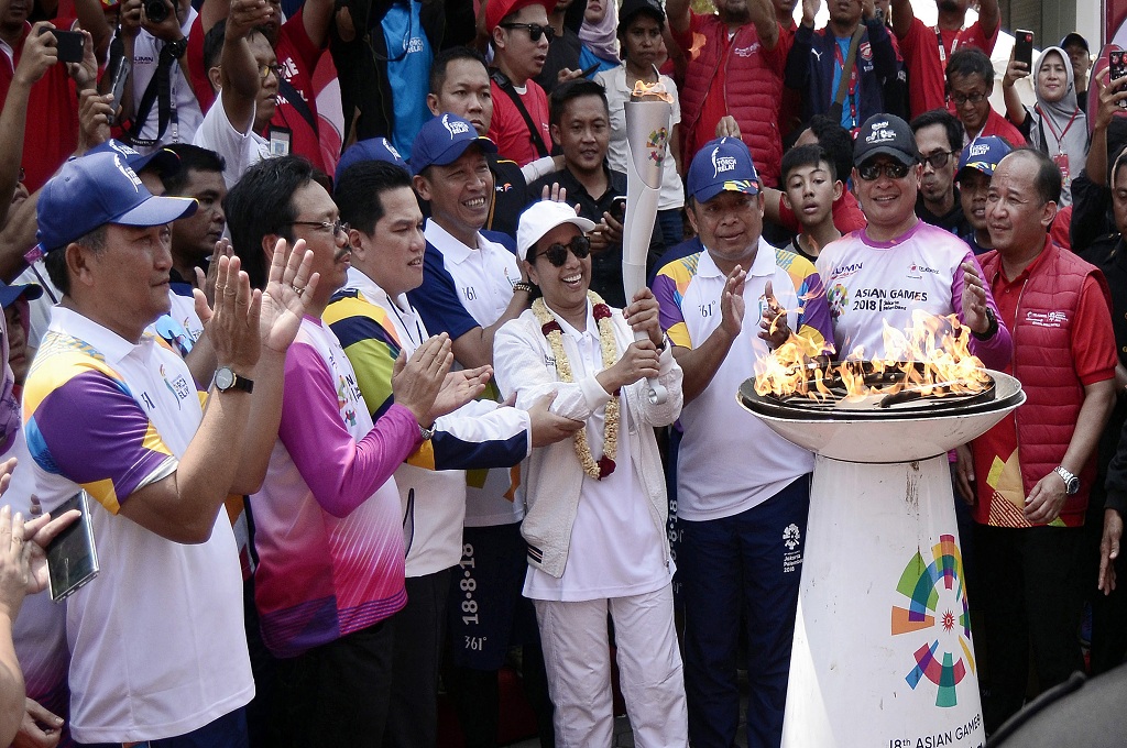 Ribuan Polisi Amankan Kirab Obor Asian Games di Bandung