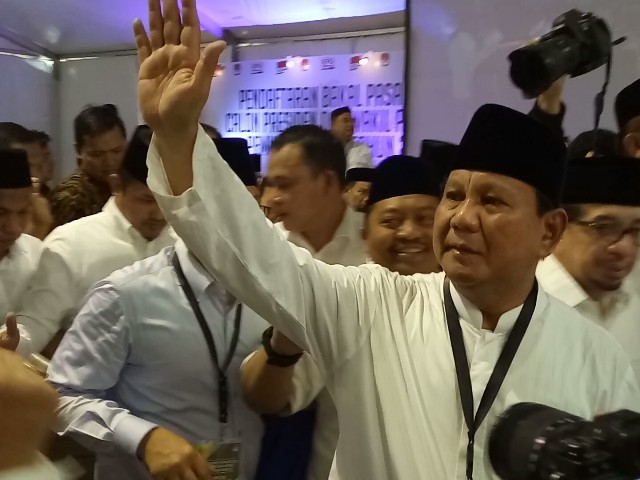 SBY tak Ikut Mengantar Prabowo-Sandi ke KPU