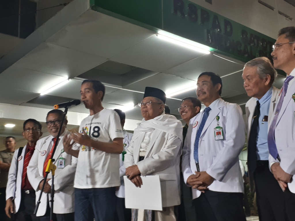 Jokowi-Ma'ruf Selesai Menjalani Tes Kesehatan