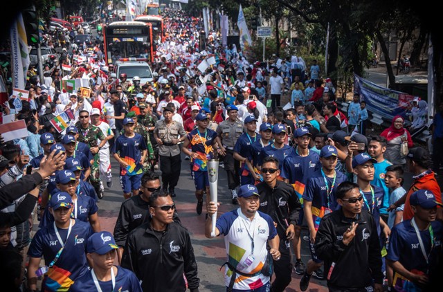 Rekayasa Lalu Lintas <i>Relay</i> Obor Asian Games Hari Kedua