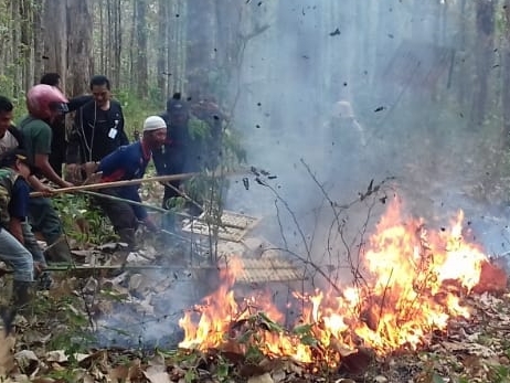 Puntung Rokok Sebabkan Kebakaran Hutan di Tegal