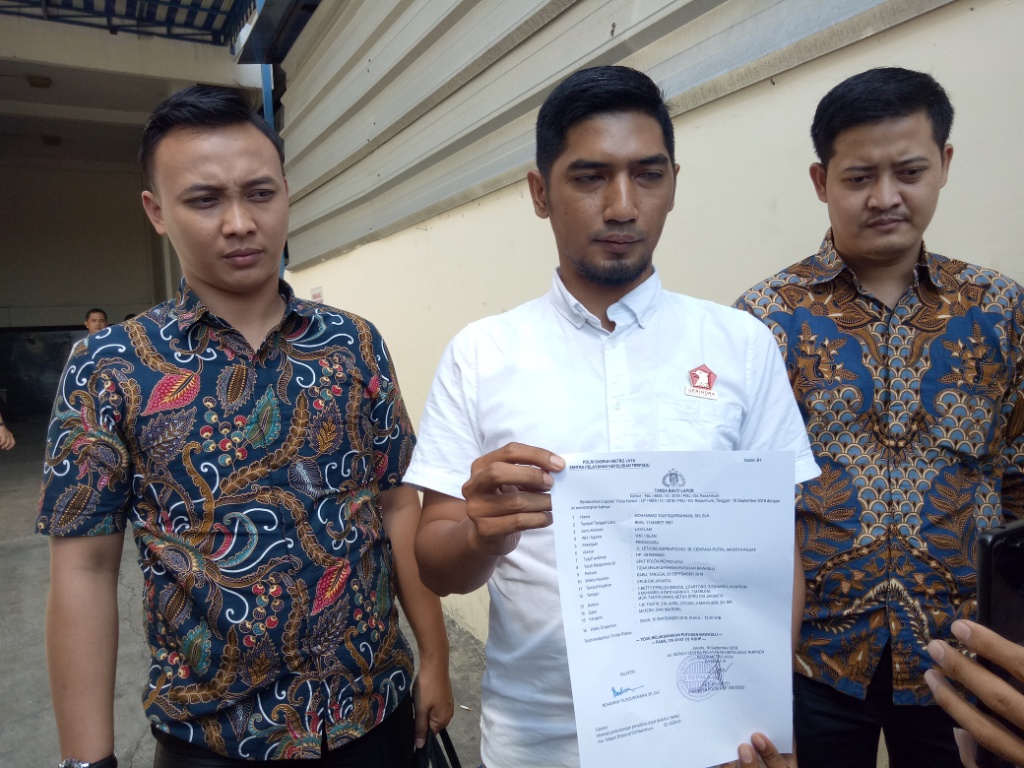 M Taufik Laporkan KPU DKI ke Polda