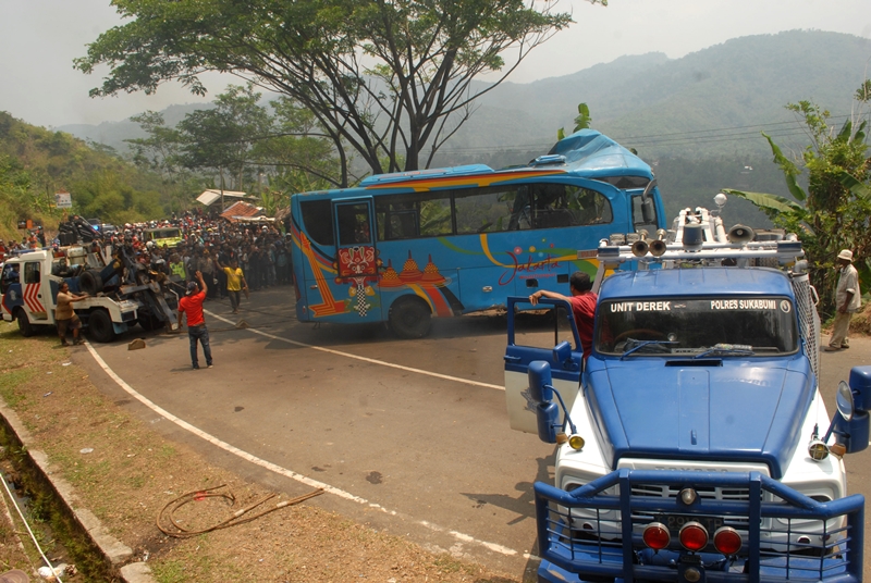 Dishub Depok Cek Izin Pul Bus Maut di Sukabumi