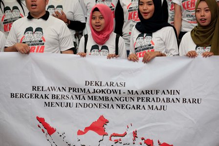 Relawan Jokowi-Ma'ruf Janjikan Kejutan saat Kampanye Damai