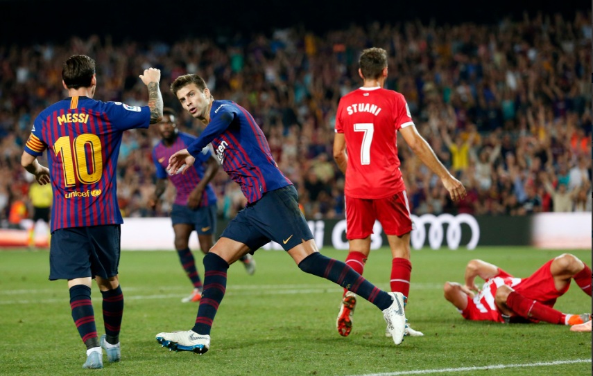 Gol Pique Selamatkan Barcelona dari Kekalahan atas Girona