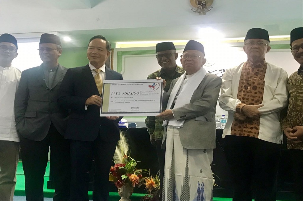 Lewat MUI, Taiwan Sumbangkan Rp7,6 M untuk Sulteng