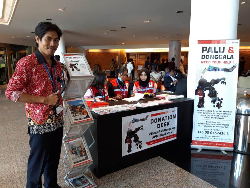 PMI Gaet Peserta IMF-WB Donasi Palu dan Donggala