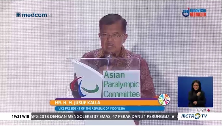 Kalla: Atlet Asian Para Games Pemenang Kemanusiaan