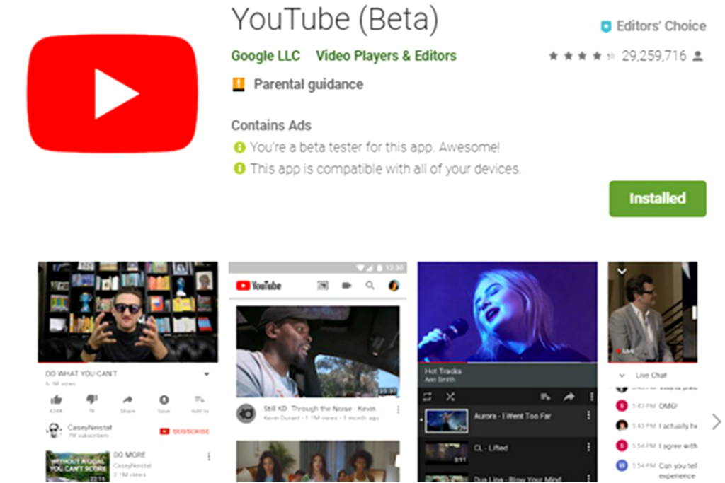 Google Siapkan Program Beta untuk YouTube Android