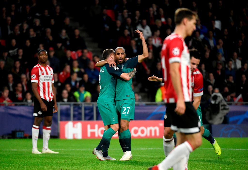 PSV Ditahan Imbang 10 Pemain Tottenham Hotspur
