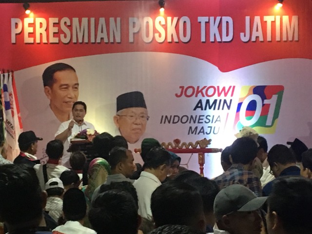 Posko Pemenangan Jokowi-Maruf di Jatim Diresmikan