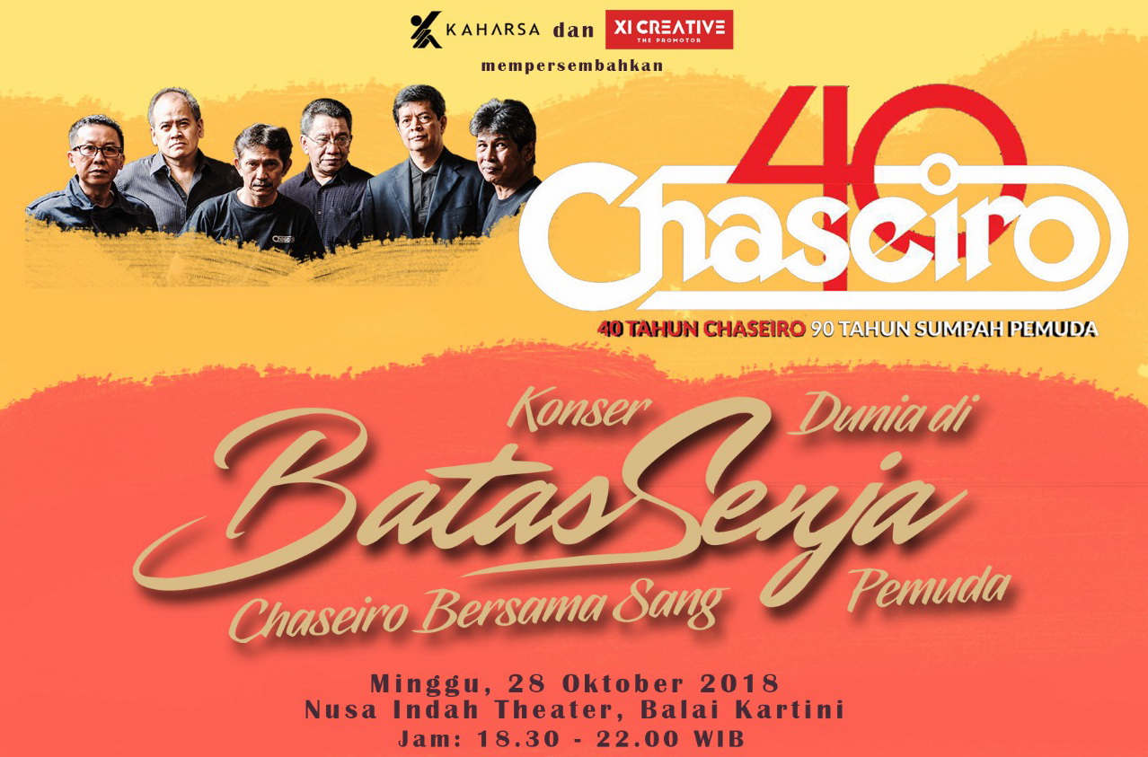 40 Tahun Berkarya, Chaseiro Gelar Konser di Hari Sumpah Pemuda