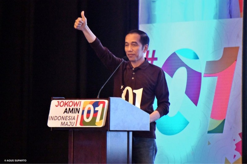 Salam Jempol Jokowi-Amin Diyakini Melambangkan Kebaikan