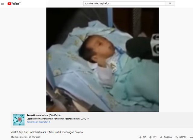 Video Bayi Bicara Telur Rebus Tengah Malam Dapat Mencegah Korona Video Bayi Bicara Telur Rebus Tengah Malam Dapat Mencegah Korona