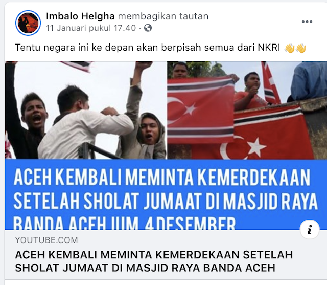 Cek Fakta Beredar Video Aceh Kembali Meminta Kemerdekaan Ini Cek Faktanya