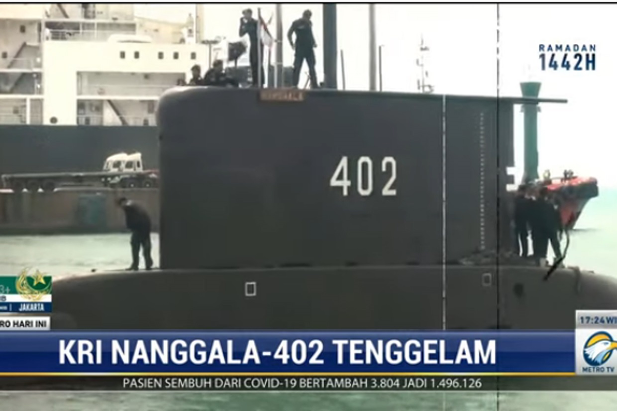 Kapal Selam Nanggala 402 Tenggelam Di / Jamsqiihj3yynm : Kri nanggala 402 dinyatakan tenggelam di perairan bali.