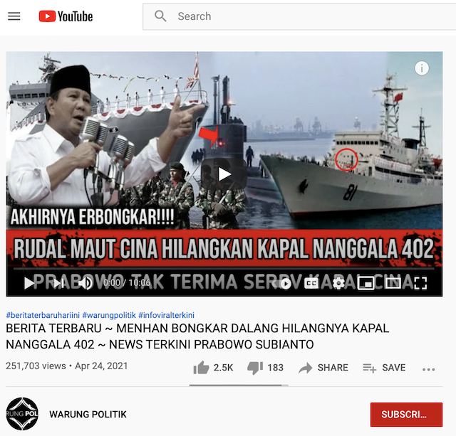 Nanggala kapal selam berita 402 terkini VIDEO