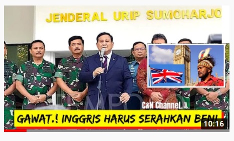 [Cek Fakta] Prabowo Ultimatum Inggris Serahkan Benny Wenda? Ini Faktanya