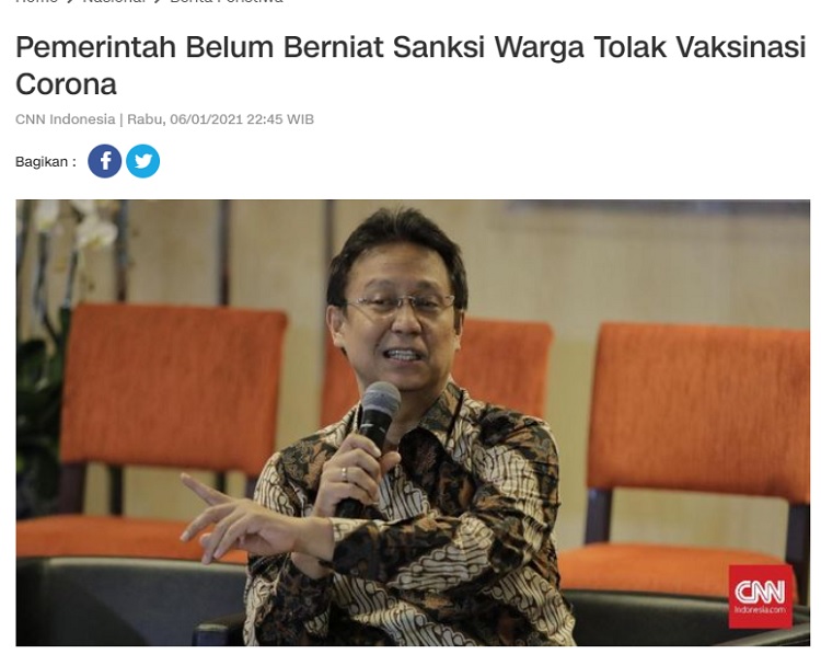 [Cek Fakta] Tolak Vaksin Covid-19, Nomor Rekening dan Ponsel akan Diblokir? Ini Faktanya