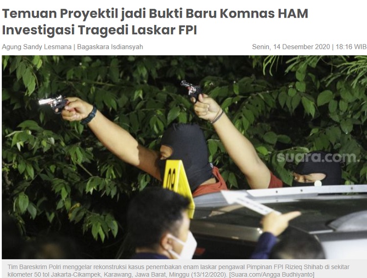 [Cek Fakta] Komnas HAM Temukan Bukti Rumah Tempat Eksekusi 6 Anggota FPI? Ini Faktanya