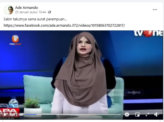 [Cek Fakta] Video Presenter Talk Show di Disensor Pakai Jilbab? Ini Faktanya