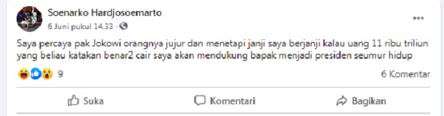 [Cek Fakta] Pemerintahan Jokowi Simpan Uang Rp11 Ribu Triliun di Luar Negeri? Ini Faktanya