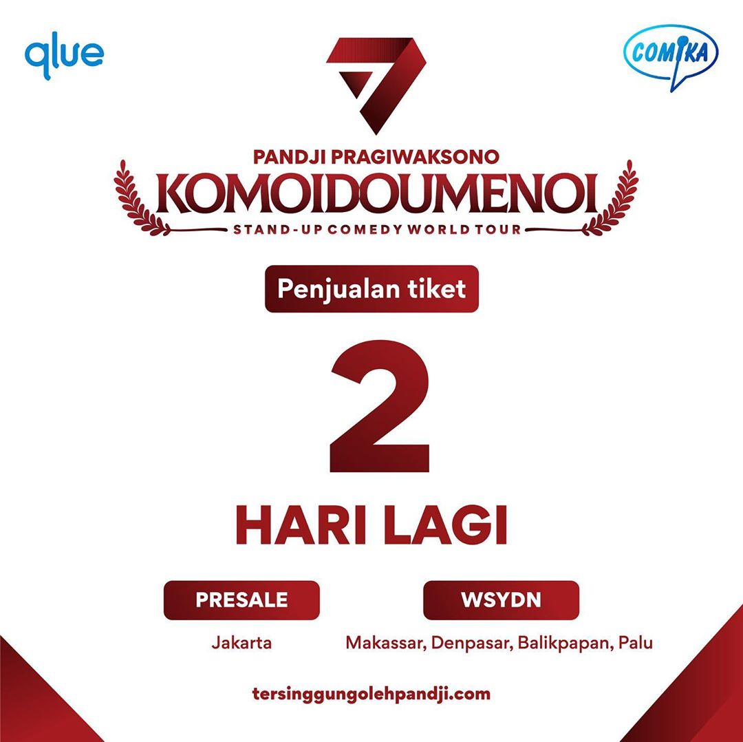 Pandji Pragiwaksono Gelar Tur Standup Comedy Komoidoumenoi di 20 Kota