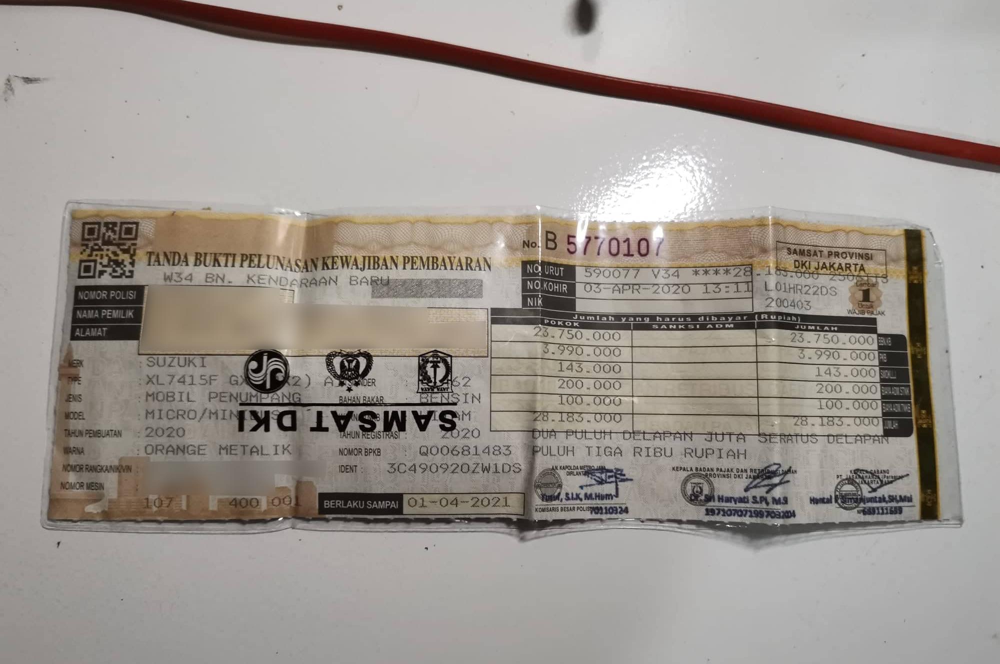 Ternyata Segini Pajak Tahunan Suzuki XL7