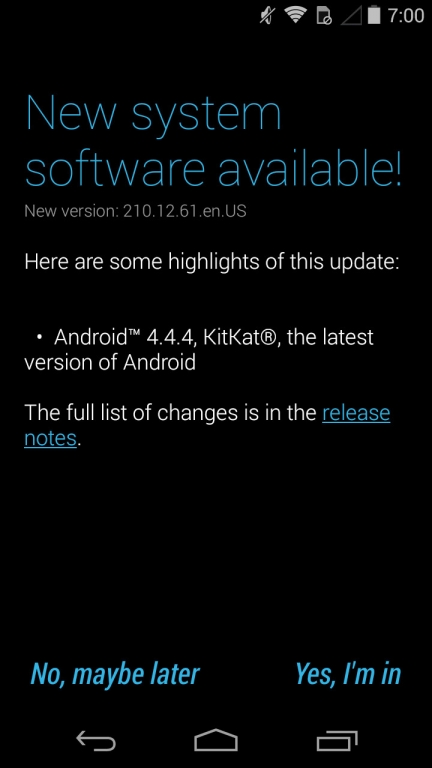 Moto G Dapatkan Android Kitkat Versi 4.4.4